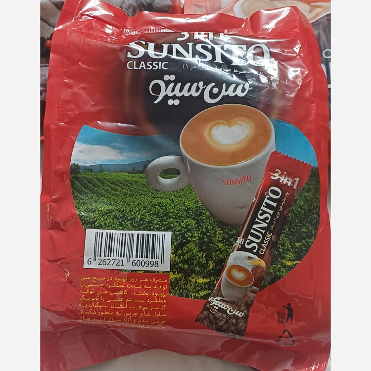 پودر مخلوط قهوه فوری 3در 1 SUNSITO سن سیتو 25 عددی