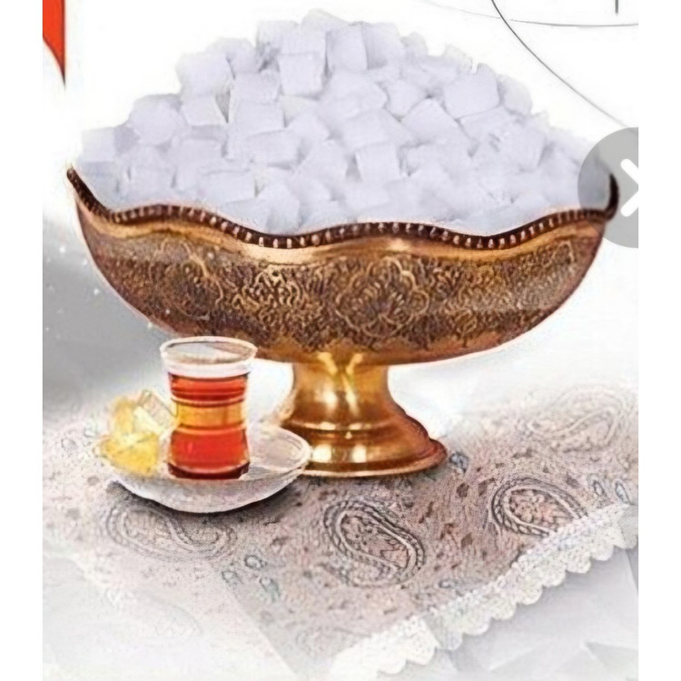 قند یزدی خرد شده ممتاز کارتن 2 کیلویی ( طعم ساده و هل وگلاب) قند باستان یزد
