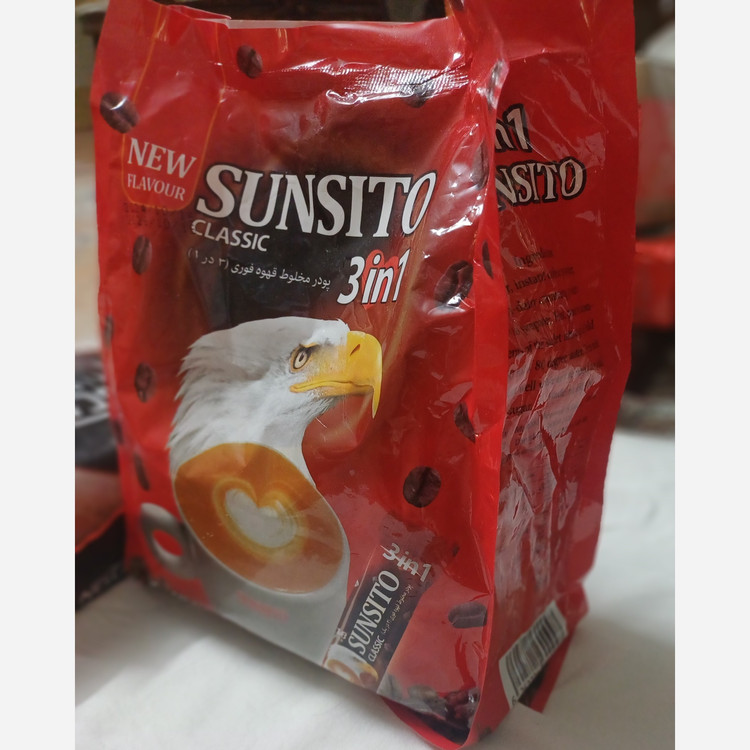 پودر مخلوط قهوه فوری 3در 1 SUNSITO سن سیتو 25 عددی