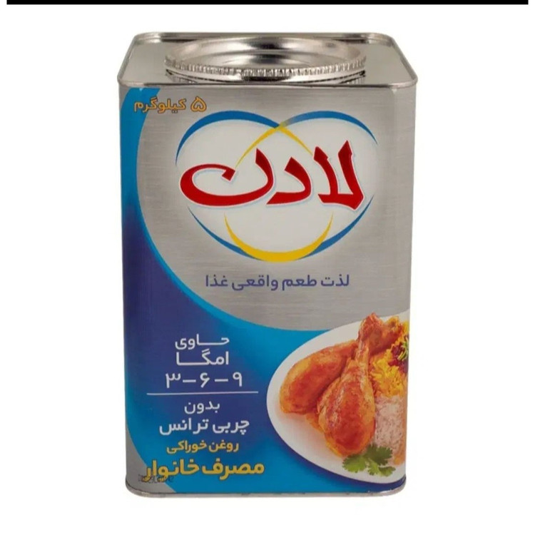 پک ۲ تایی روغن نباتی نیمه جامد بدون ترانس لادن حلب 5 کیلویی