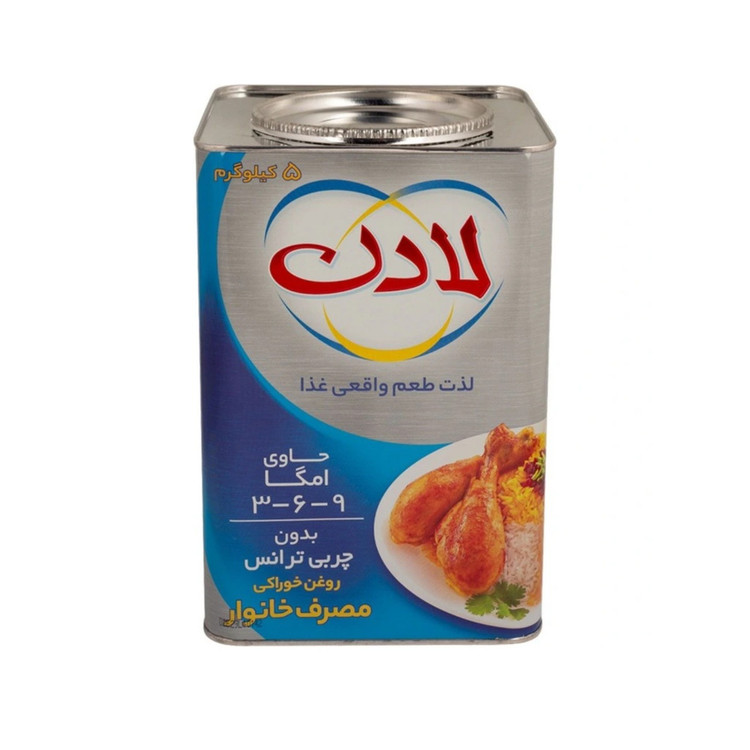 پک ۲ تایی روغن نباتی نیمه جامد بدون ترانس لادن حلب 5 کیلویی