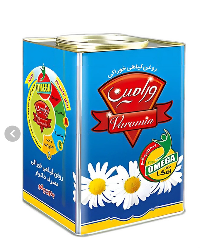 پک ۲ عددی روغن نباتی نیمه جامد ورامین ،حاوی روغن ذرت - حلب ۵ کیلویی، مصرف خانوار