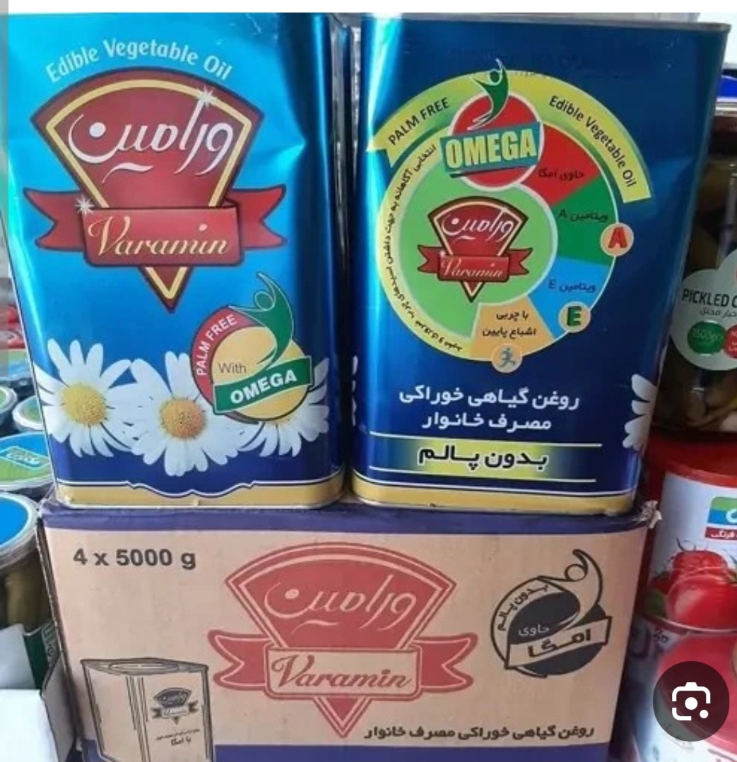 پک ۲ عددی روغن نباتی نیمه جامد ورامین ،حاوی روغن ذرت - حلب ۵ کیلویی، مصرف خانوار
